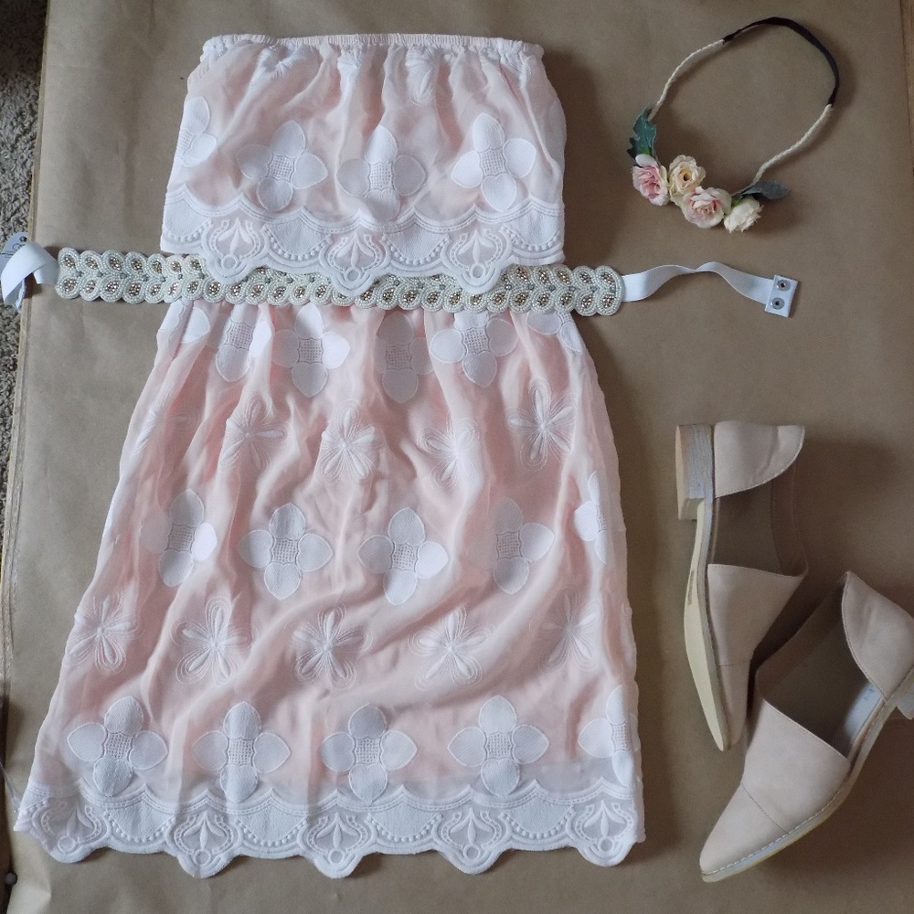 Small Lace Tiered Dress Sundress Lace
